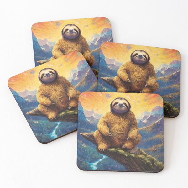Item preview, Happy Sloth's Morning in the Mountains designed and sold by Viking-Samurai.