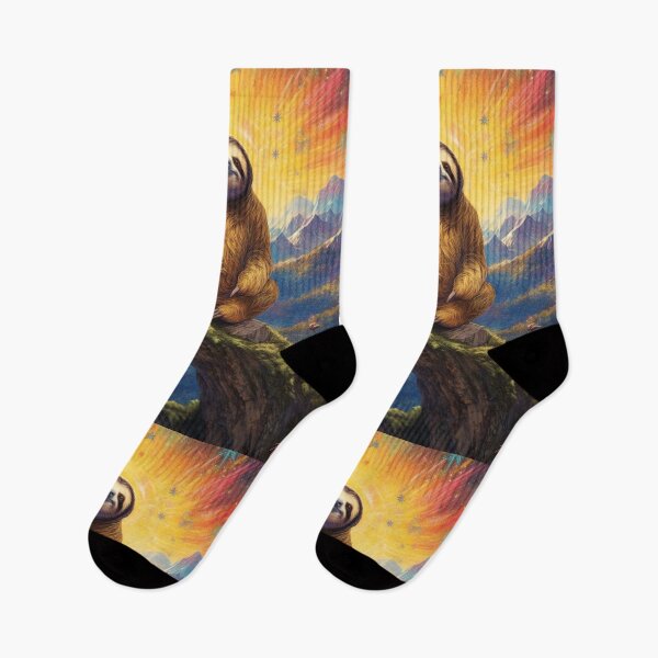 Item preview, Happy Sloth's Morning in the Mountains designed and sold by Viking-Samurai.