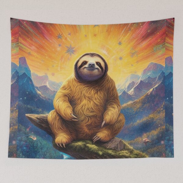 Item preview, Happy Sloth's Morning in the Mountains designed and sold by Viking-Samurai.