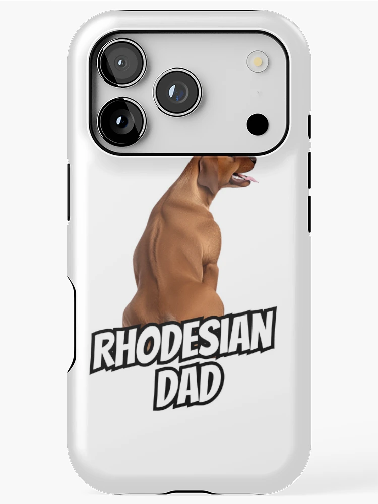 Thumbnail 1 of 4, iPhone Case, Rhodesian Dad - Animated 3d Rhodesian Ridgeback designed and sold by ChickNickStudio.