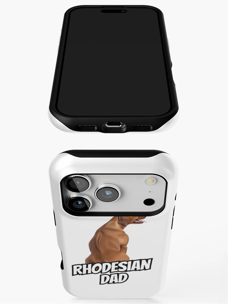 Thumbnail 3 of 4, iPhone Case, Rhodesian Dad - Animated 3d Rhodesian Ridgeback designed and sold by ChickNickStudio.