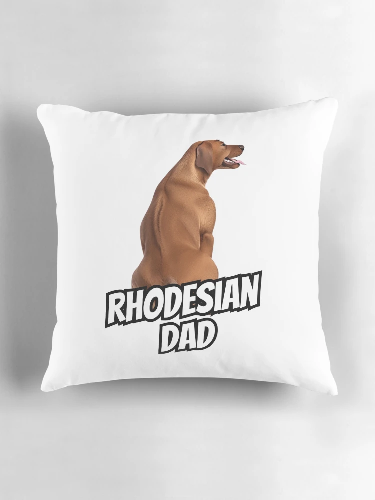 Thumbnail 3 of 4, Pillow, Rhodesian Dad - Animated 3d Rhodesian Ridgeback designed and sold by ChickNickStudio.