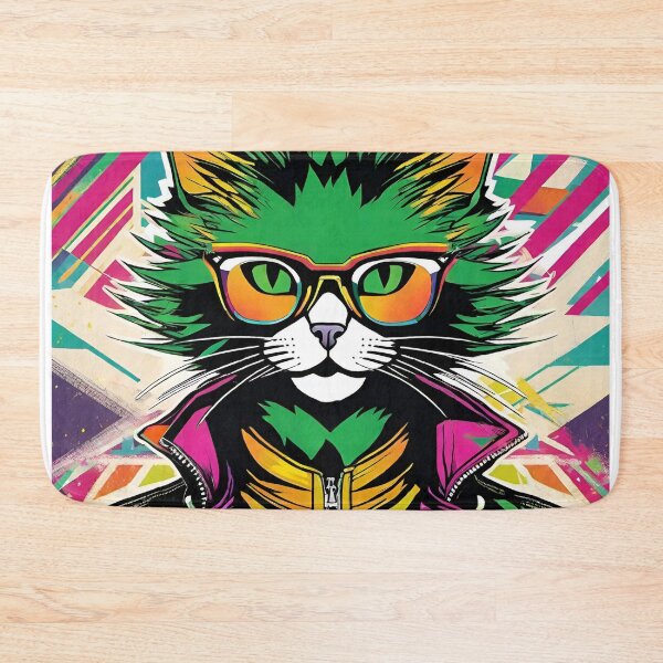 Item preview, Green cat with glasses designed and sold by SpaceSoldier999.