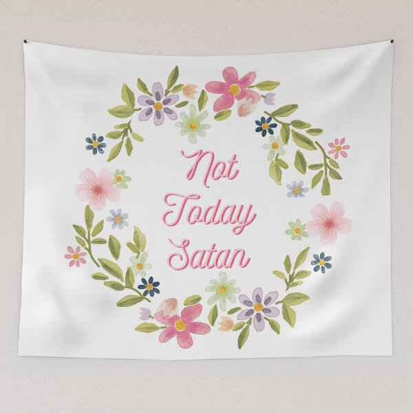 Item preview, Not Today Satan- Flowers designed and sold by nyccatmom.
