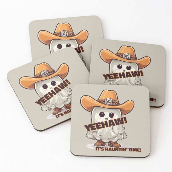 Item preview, Ghost Cowboys Yehaw Haunts - cartoon cute halloween designed and sold by EmeraldeaArt.