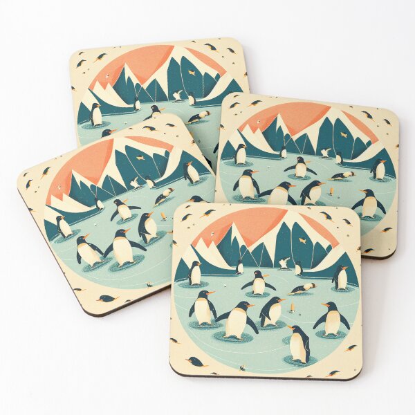 Item preview, Whimsy on Ice - Wes Andersen Inspired Penguin Art designed and sold by bpdennah.