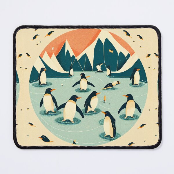 Item preview, Whimsy on Ice - Wes Andersen Inspired Penguin Art designed and sold by bpdennah.