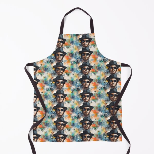 Item preview, Eazy-E Watercolor Pattern - Vintage Blue & Orange designed and sold by Retro-ArtDeco.