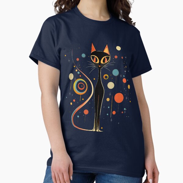 Item preview, Mid Century Modern Atomic Cat, Retro Hallowen Black Cat, MCM cat, Black MOD cat designed and sold by BrightStreet.