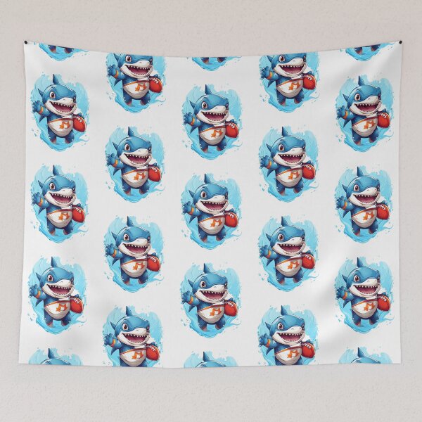 Item preview, Shark playing football  designed and sold by AmalAhern.