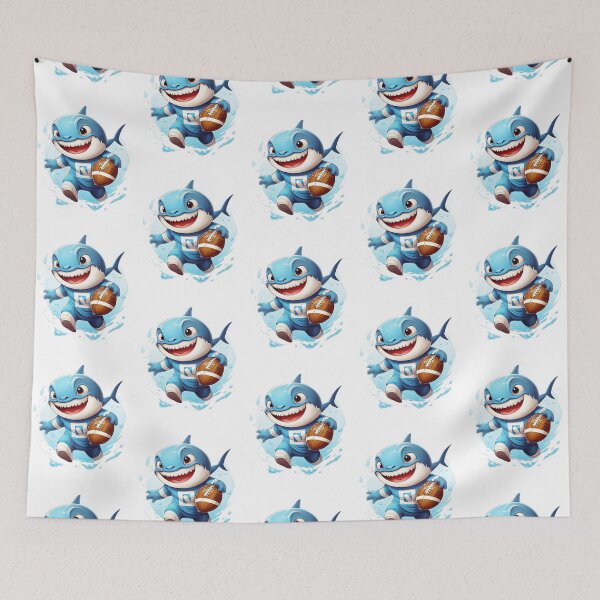 Item preview, Shark playing football  designed and sold by AmalAhern.