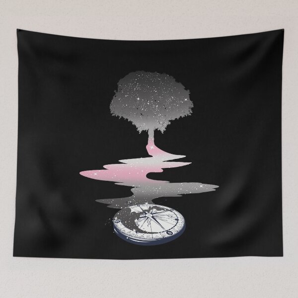 Item preview, Demigirl Tree LGBT Pride Flag designed and sold by Clara Hollins.