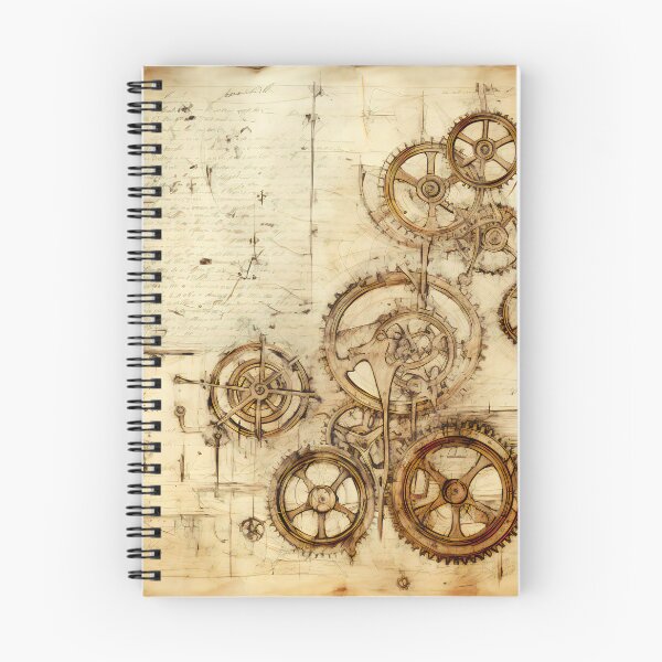 Item preview, Old Gears Drawings and Design on old Manuscript  designed and sold by BrandonArtWorld.