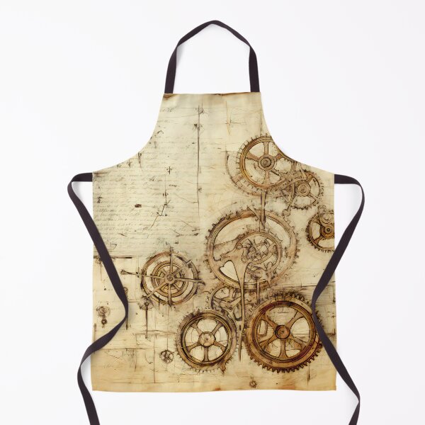 Item preview, Old Gears Drawings and Design on old Manuscript designed and sold by BrandonArtWorld.