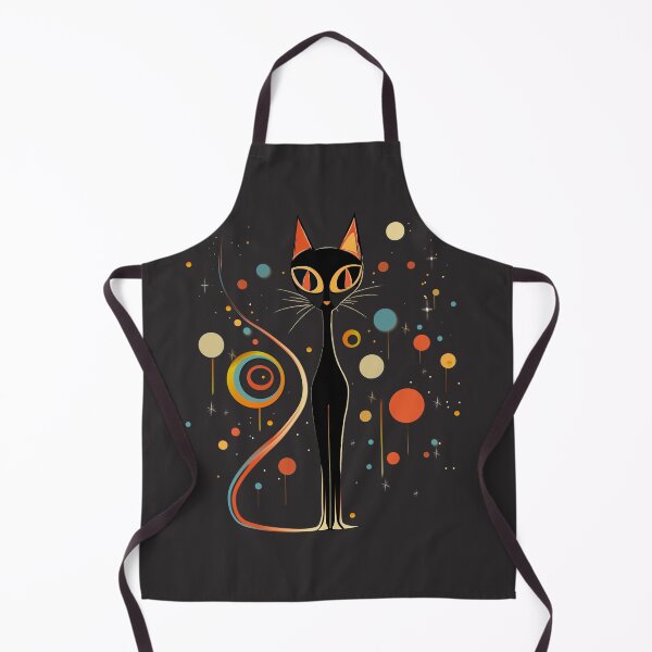 Item preview, Mid Century Modern Atomic Cat, Retro Hallowen Black Cat, MCM cat, Black MOD cat designed and sold by BrightStreet.