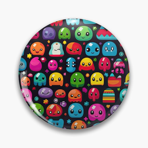 Item preview, Kawaii Cute Pixel Anime Emoji Pattern designed and sold by AeonAcademy.