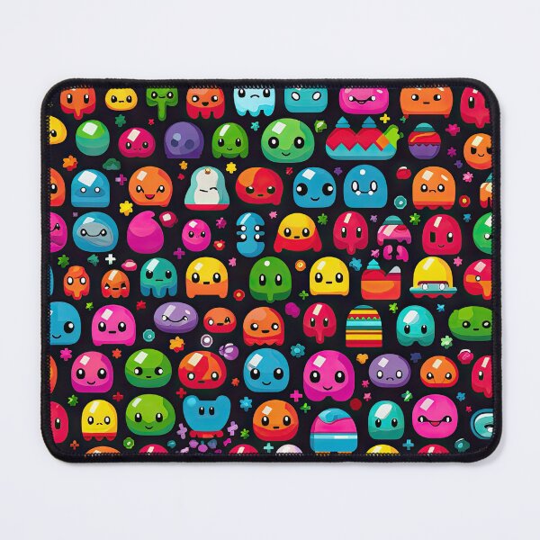 Item preview, Kawaii Cute Pixel Anime Emoji Pattern designed and sold by AeonAcademy.