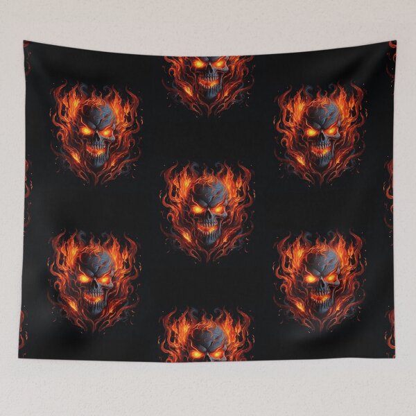Item preview, Skull fire and flames designed and sold by RodoArtDs.