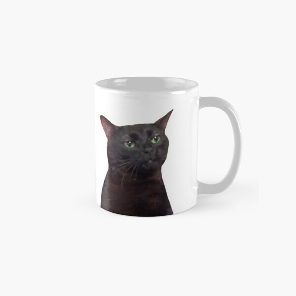 Glass Cat Mug | Sakura Cat Mug Black Cat Sleeping