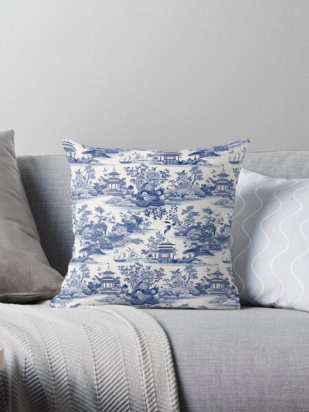 Item preview, Blue and White Chinoiserie designed and sold by YourPattern.