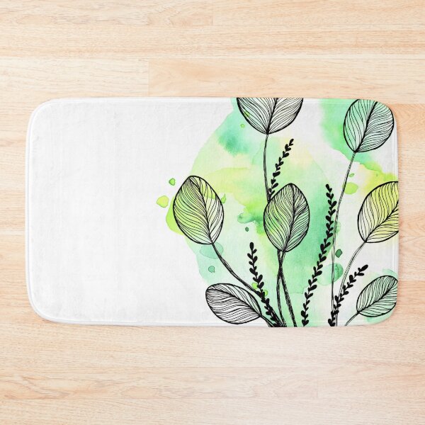 Item preview, Green Watercolor Seaweed designed and sold by BEATRIZKOBORI.