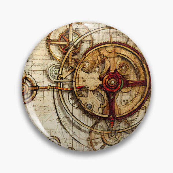 Item preview,  Old Gears Drawings and Design on old Manuscript  designed and sold by BrandonArtWorld.