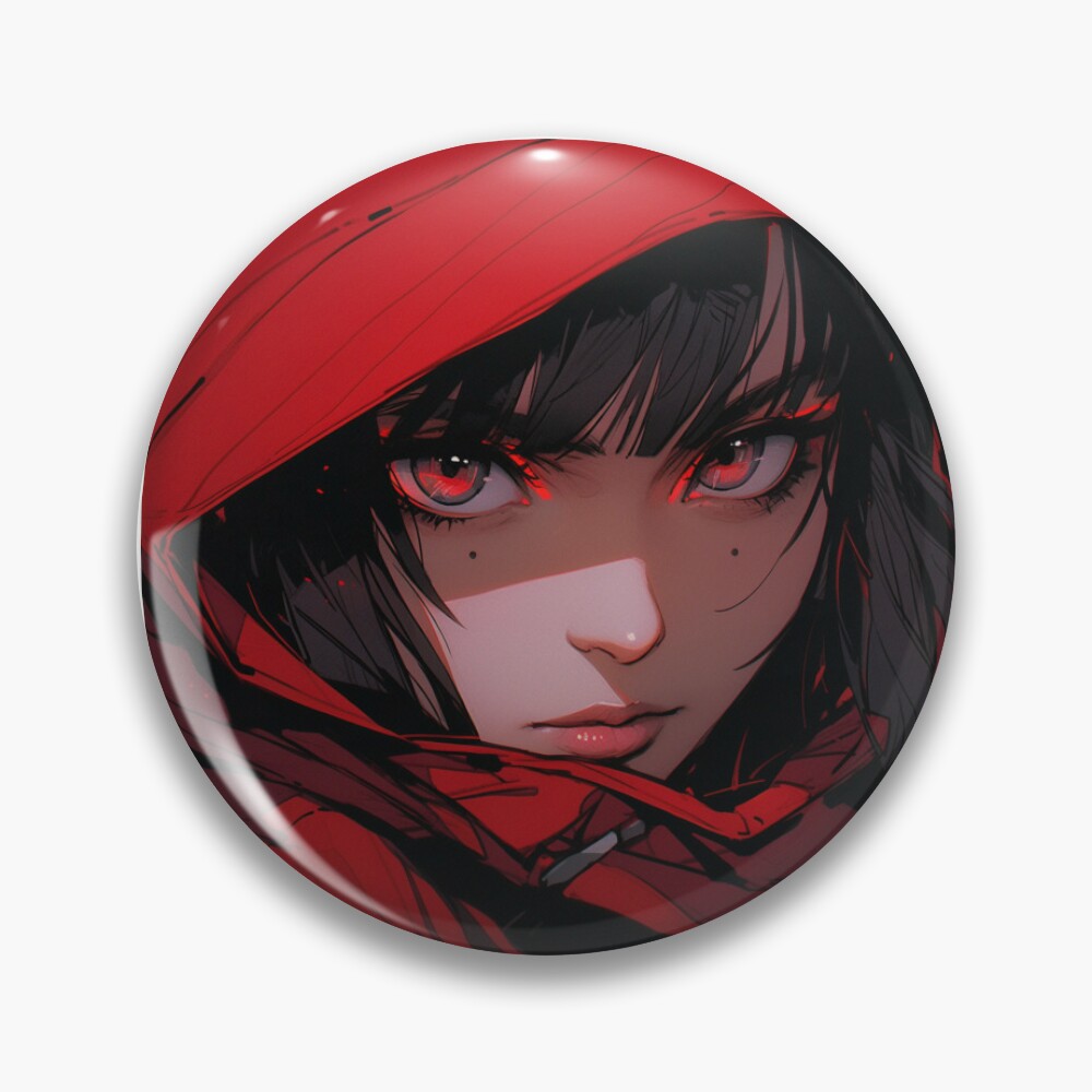 Red and Black Hooded Anime Girl