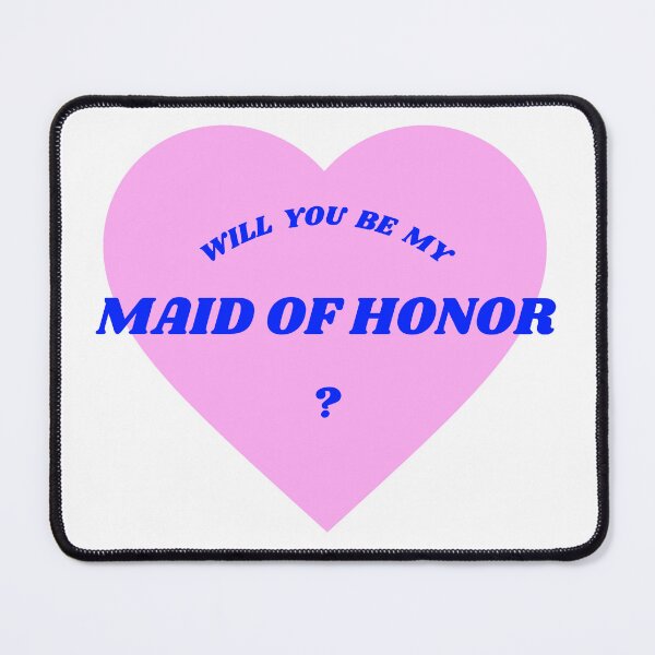Item preview,  Maid of honor wedding bridal proposal moh blue and pink heart  designed and sold by mygparentsded.