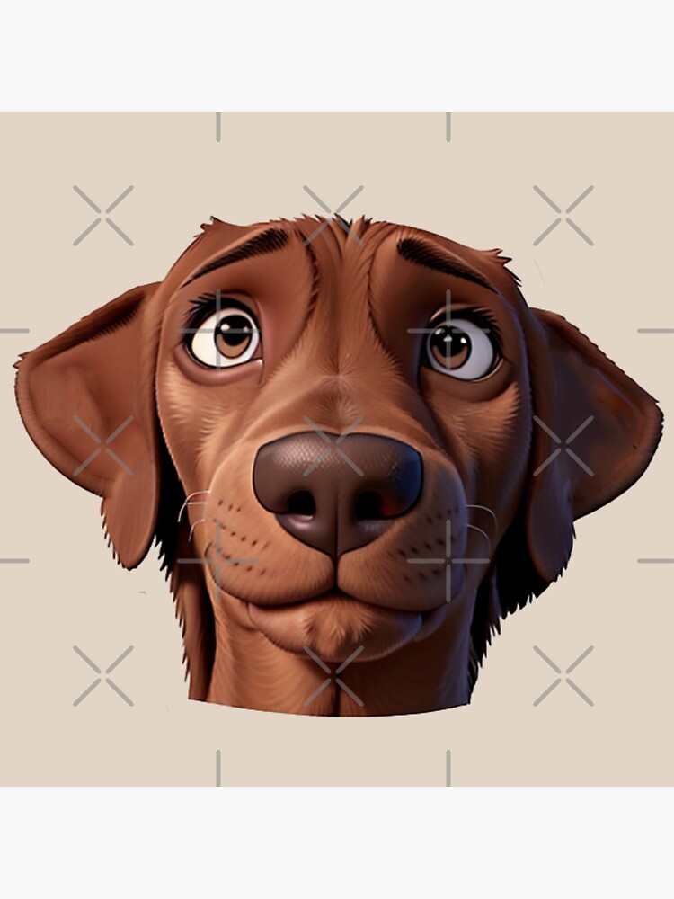 Cute Rhodesian Ridgeback animated in 3d tender face