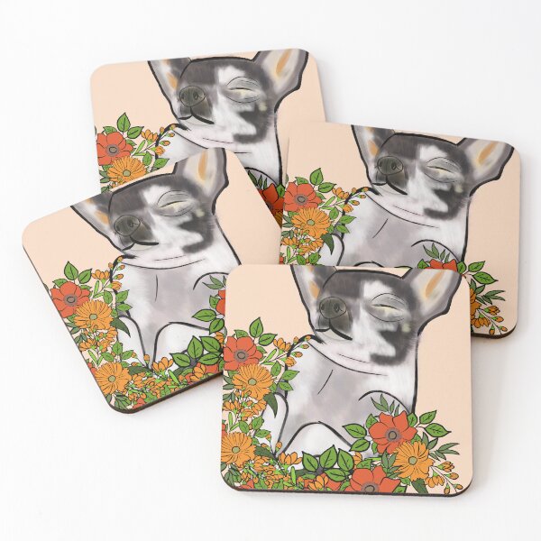 Item preview, Chihuahua in Flowers designed and sold by InkedEdges.