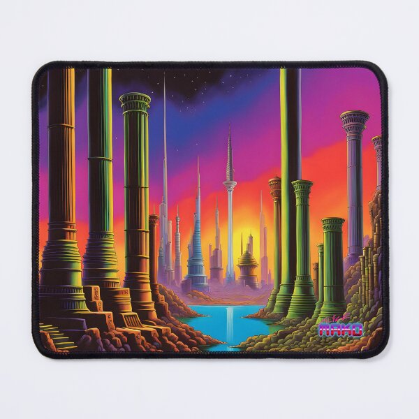 Item preview, Retro Scifi Skyline Deco CCXX designed and sold by AliceMako.