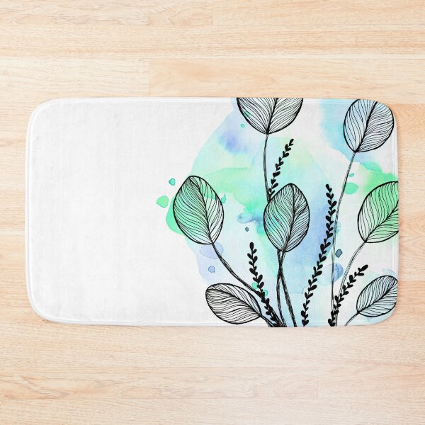 Item preview, Blue Watercolor Seaweed designed and sold by BEATRIZKOBORI.