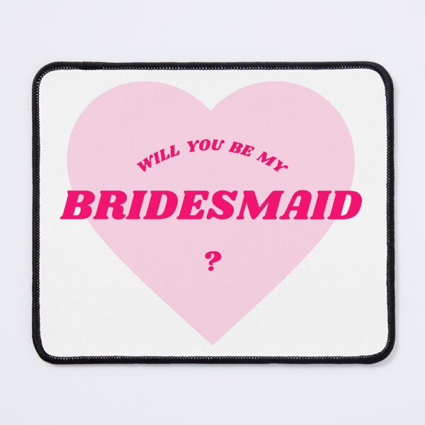 Item preview, Bridesmaid wedding  bridal proposal BM pink heart  designed and sold by mygparentsded.