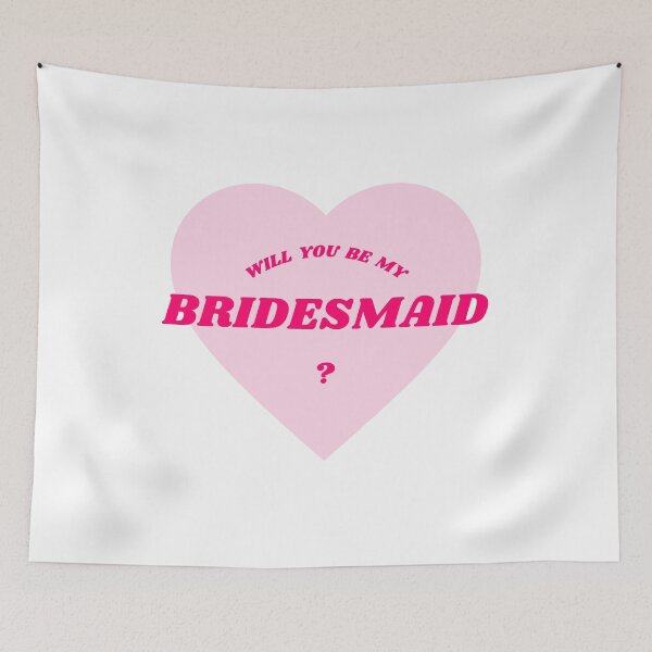 Item preview, Bridesmaid wedding  bridal proposal BM pink heart  designed and sold by mygparentsded.