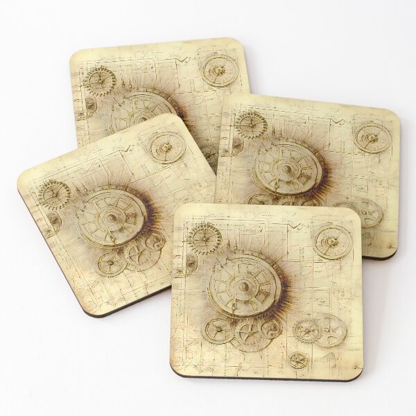 Item preview, Old Gears Drawings and Design on old Manuscript  designed and sold by BrandonArtWorld.