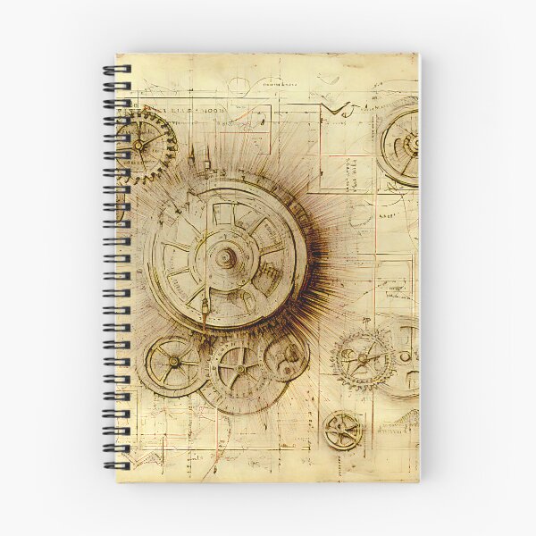 Item preview, Old Gears Drawings and Design on old Manuscript  designed and sold by BrandonArtWorld.