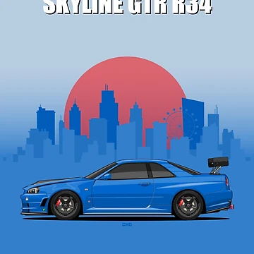 Artwork thumbnail, Skyline GTR R34 by ElseWorldDesign