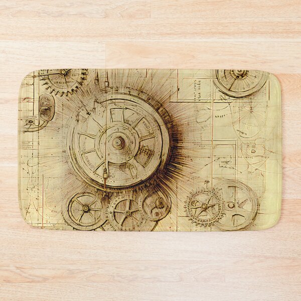 Item preview, Old Gears Drawings and Design on old Manuscript  designed and sold by BrandonArtWorld.