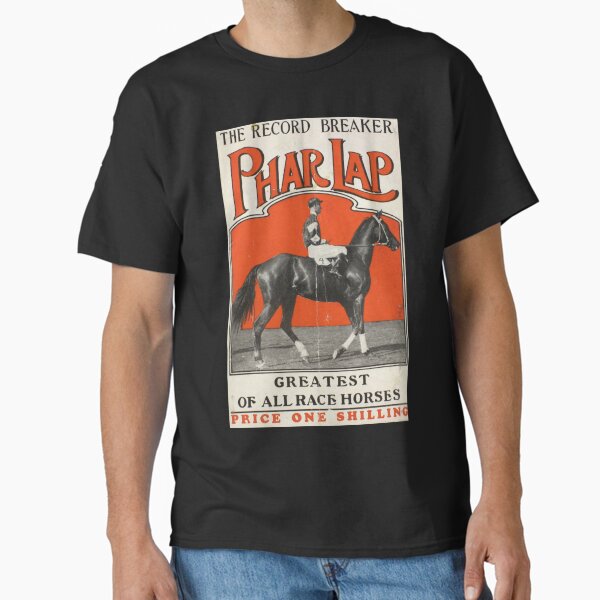 Vista previa del artículo con la obra «Phar Lap - El caballo de carreras más grande de Australia», diseñado y vendido por TeeGeeTees.