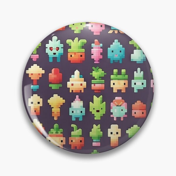 Item preview, Kawaii Cute Pixel Cactus Anime Pattern designed and sold by AeonAcademy.