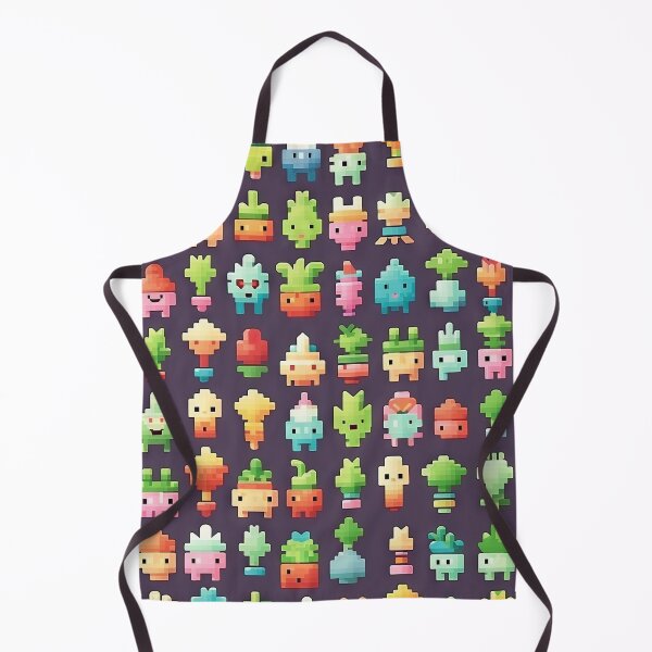 Item preview, Kawaii Cute Pixel Cactus Anime Pattern designed and sold by AeonAcademy.