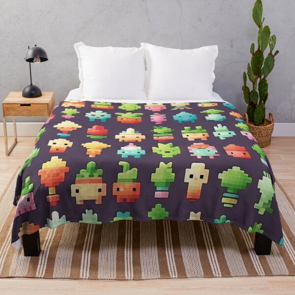 Item preview, Kawaii Cute Pixel Cactus Anime Pattern designed and sold by AeonAcademy.