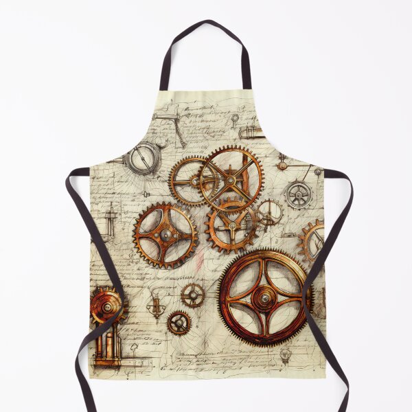 Item preview,  Old Gears Drawings and Design on old Manuscript  designed and sold by BrandonArtWorld.