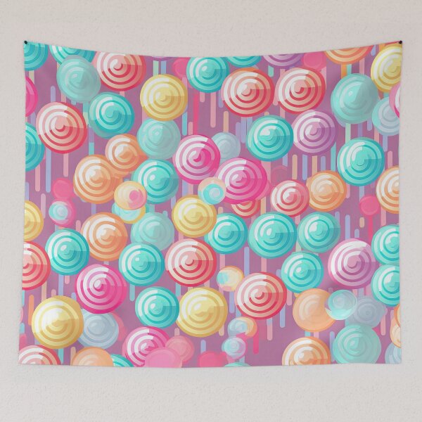 Item preview, Kawaii cute colorful lollipop pattern designed and sold by AeonAcademy.