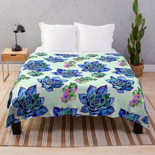 Item preview, Beautiful Blue and Green Succulents with Foliage designed and sold by WallabyJelly.