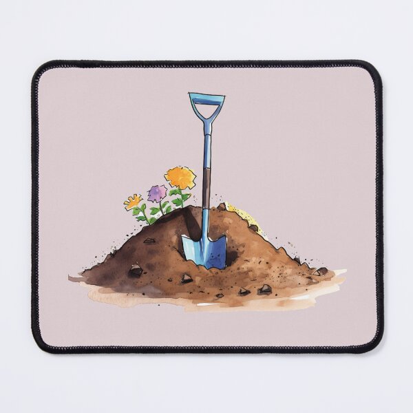 Item preview, Children's book illustration of a shovel in the dirt designed and sold by mustbemalik.