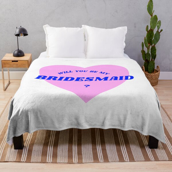 Item preview, Bridesmaid wedding  bridal proposal BM Blue pink heart  designed and sold by mygparentsded.