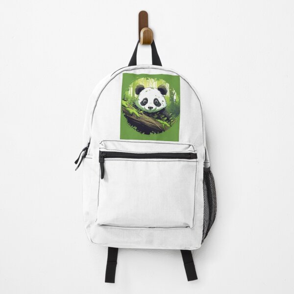 Item preview, cute panda in the forest... green, smile, white and black By Jonathan P. designed and sold by JonathanP514.