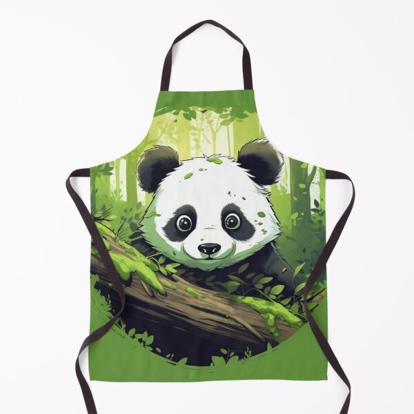 Item preview, cute panda in the forest... green, smile, white and black By Jonathan P. designed and sold by JonathanP514.