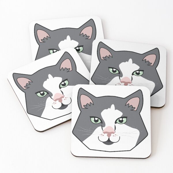 Item preview, Cute Black & White Cat designed and sold by SpookyCuteCharm.